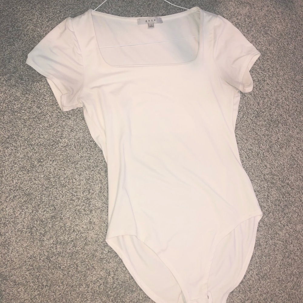 Gaze white bodysuit.